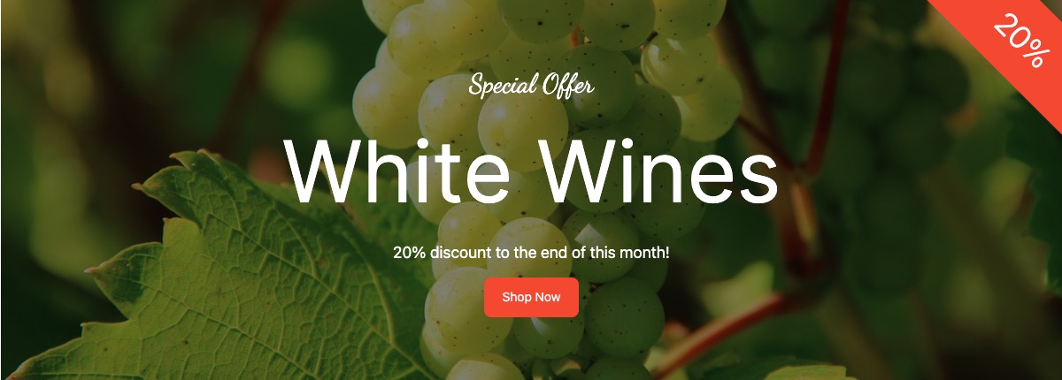 GoodWine hero WordPress pattern