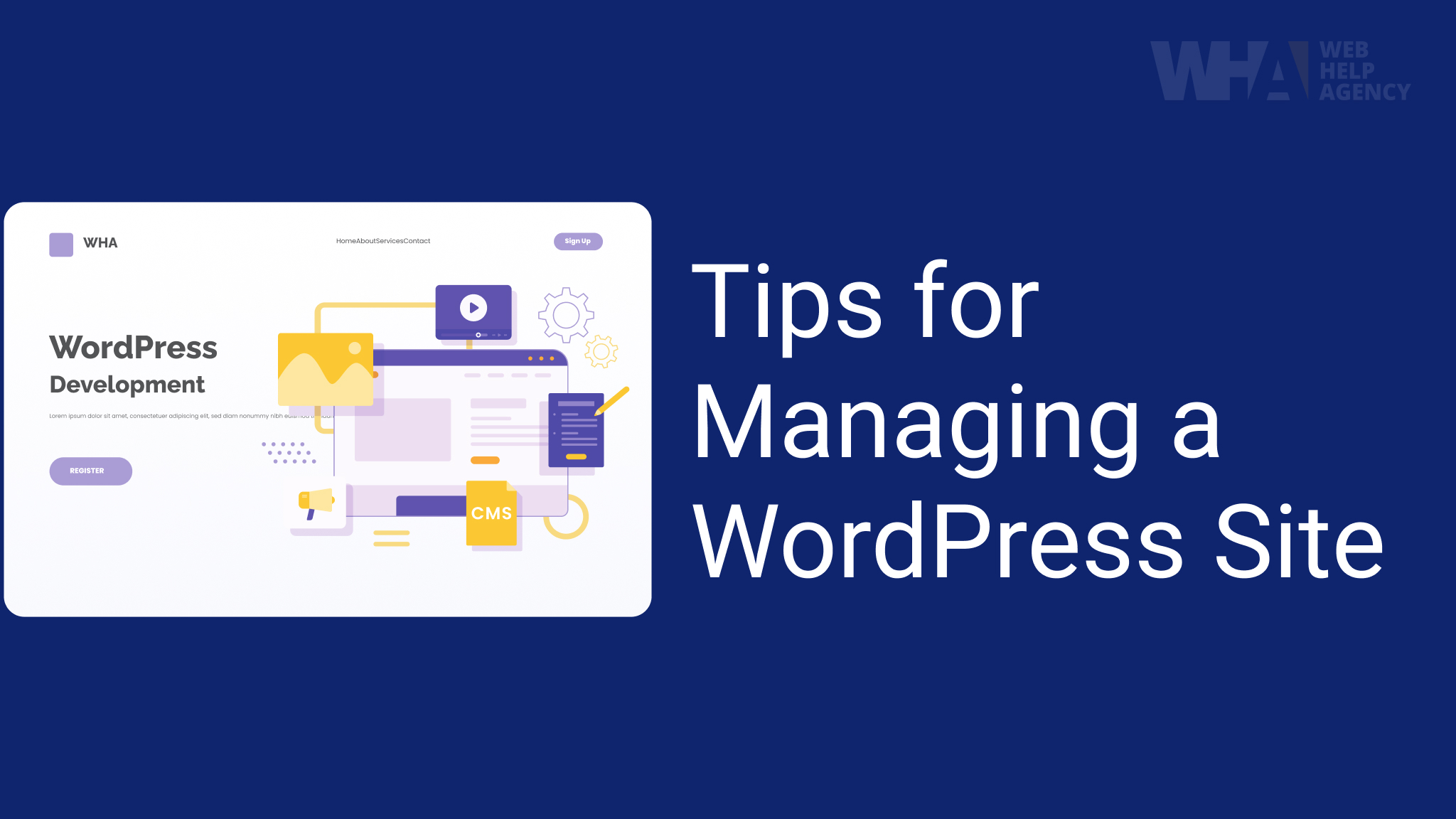 tips to manage a WordPress Site